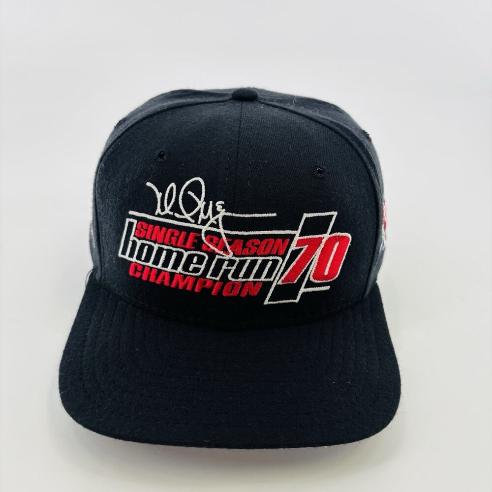 NWT Vintage Mark McGwire Hat Cap Snapback New Era Black Home Run Champion
